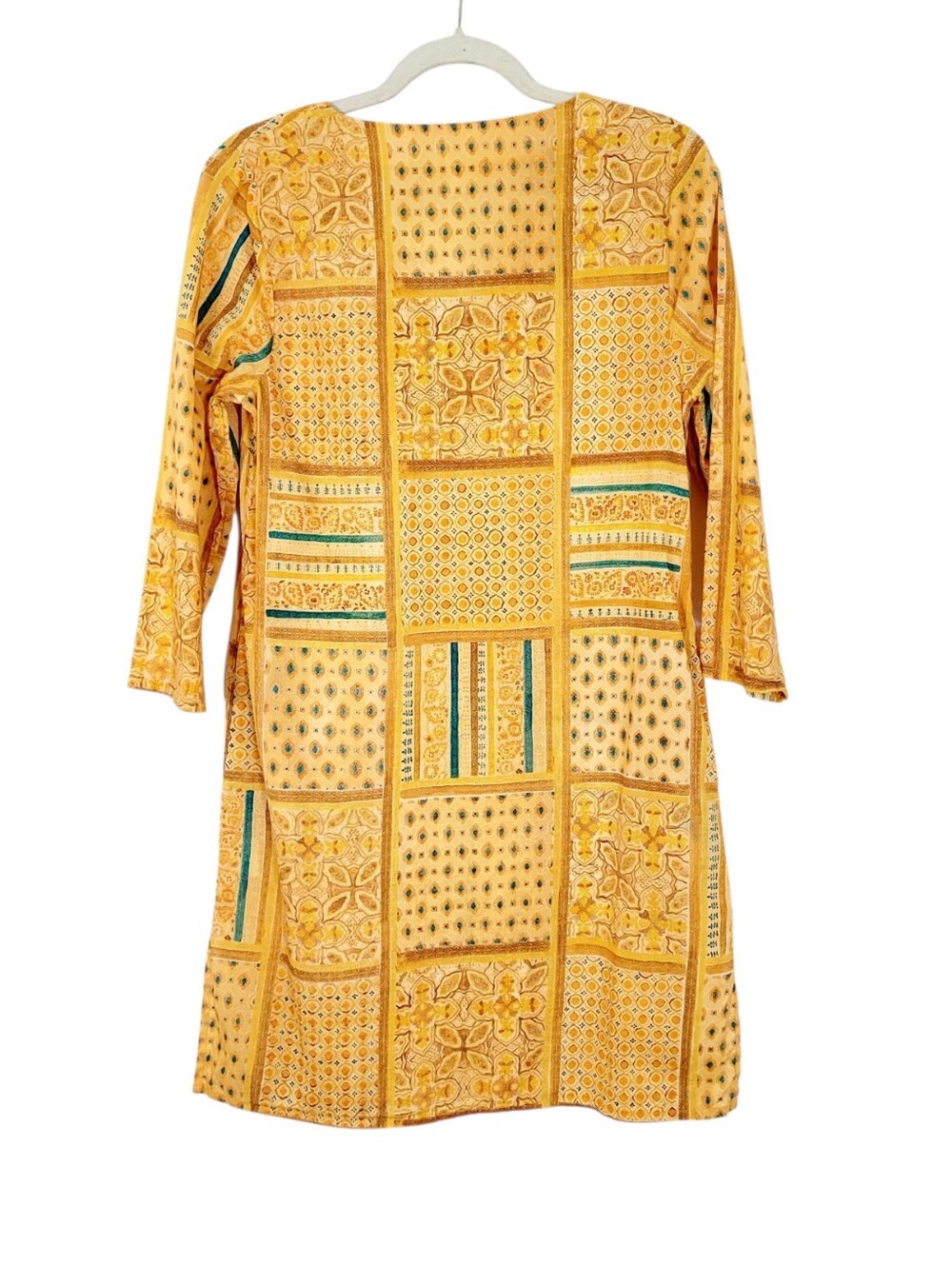 JULIA AMORY Mariah Tunic Swimsuit Cover Up Dress In Mango Patchwork Small - Picture 4 of 8